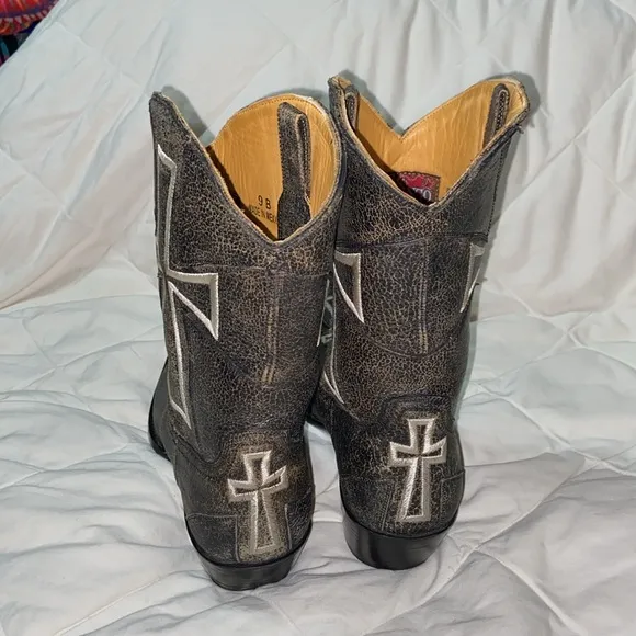 RARE Old Gringo Camelot Leather Cross Motif Cowgirl Western Boot size 9
