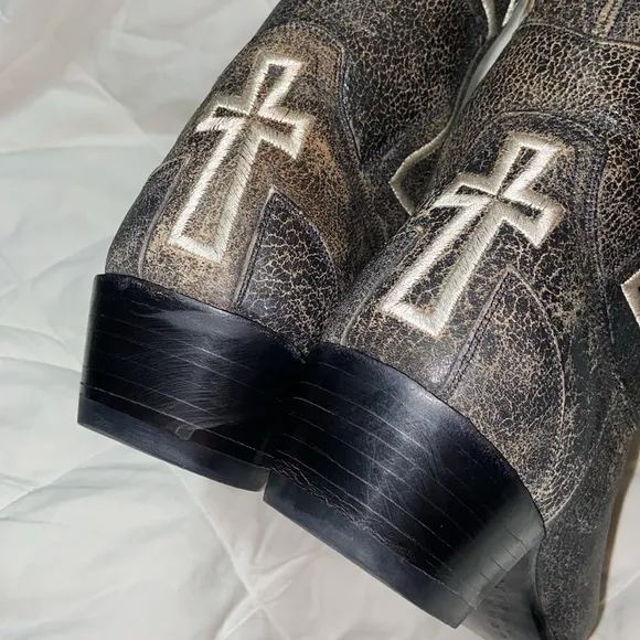 RARE Old Gringo Camelot Leather Cross Motif Cowgirl Western Boot size 9