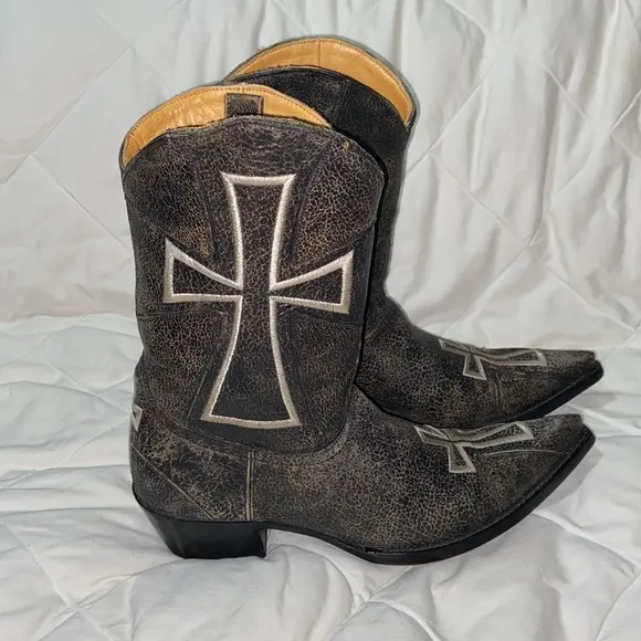 RARE Old Gringo Camelot Leather Cross Motif Cowgirl Western Boot size 9