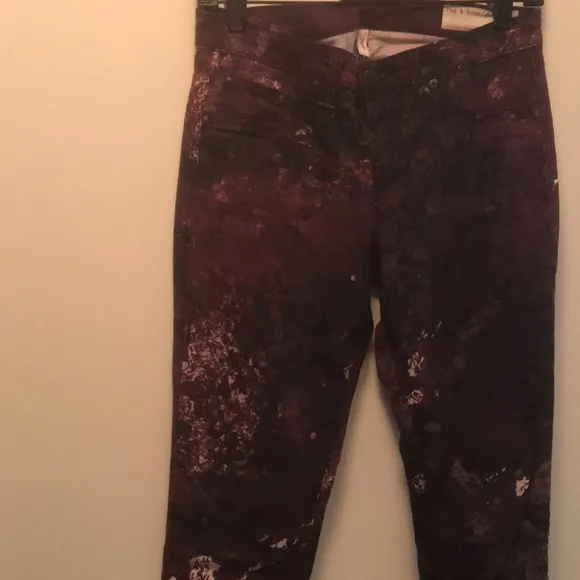 RARE Rag&amp;Bone Abstract splatter jeans