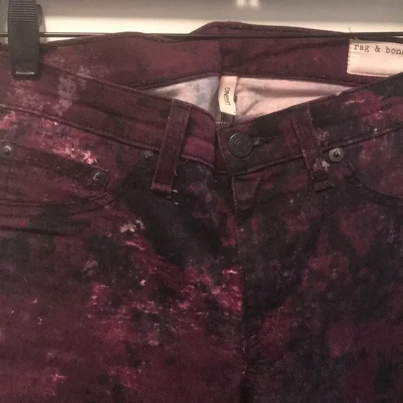 RARE Rag&amp;Bone Abstract splatter jeans