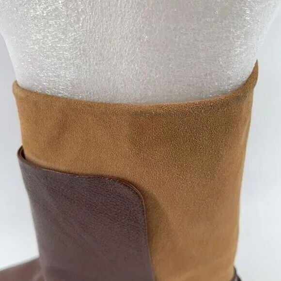 Rebecca Minkoff 7 Sebas two tone leather Brazil boots mid shaft booties 6