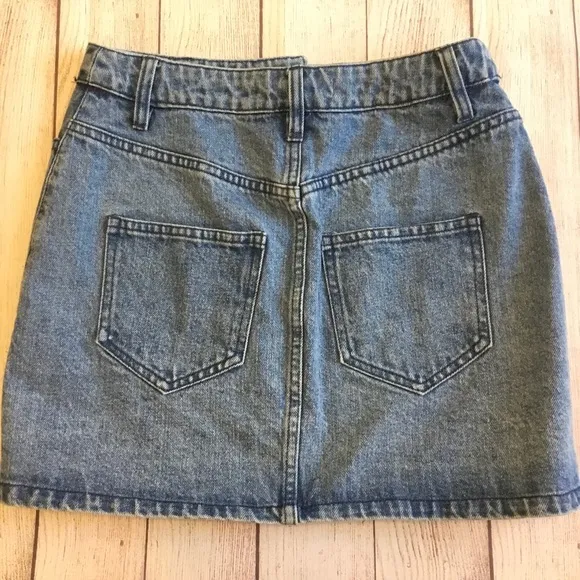 Rebecca Minkoff Rufus Mini Denim Button Down Skirt  Size 25/XS