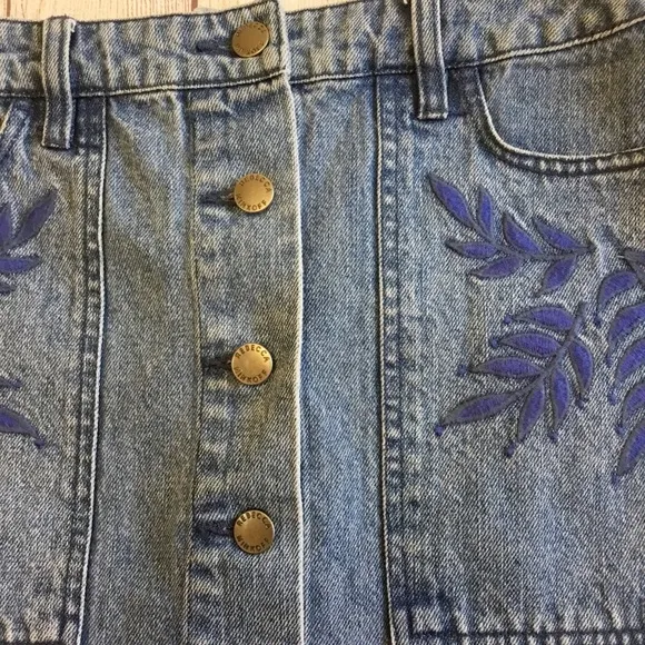 Rebecca Minkoff Rufus Mini Denim Button Down Skirt  Size 25/XS
