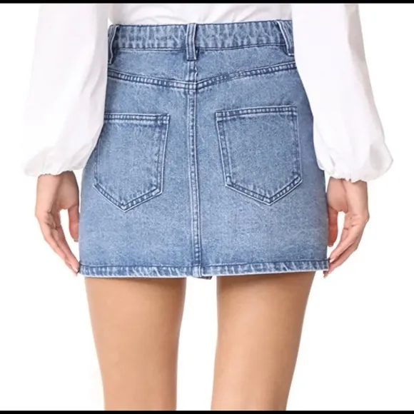 Rebecca Minkoff Rufus Mini Denim Button Down Skirt  Size 25/XS