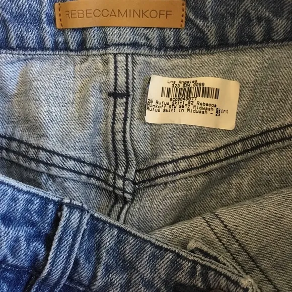 Rebecca Minkoff Rufus Mini Denim Button Down Skirt  Size 25/XS