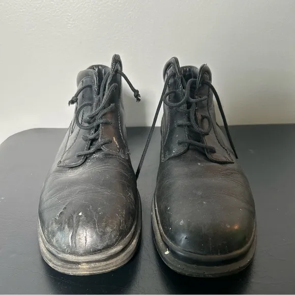 Red Wing Boots Mens 10.5 Black Chukka Leather Slip Resistant Shoes Workwear 8661