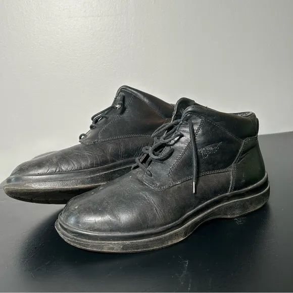 Red Wing Boots Mens 10.5 Black Chukka Leather Slip Resistant Shoes Workwear 8661