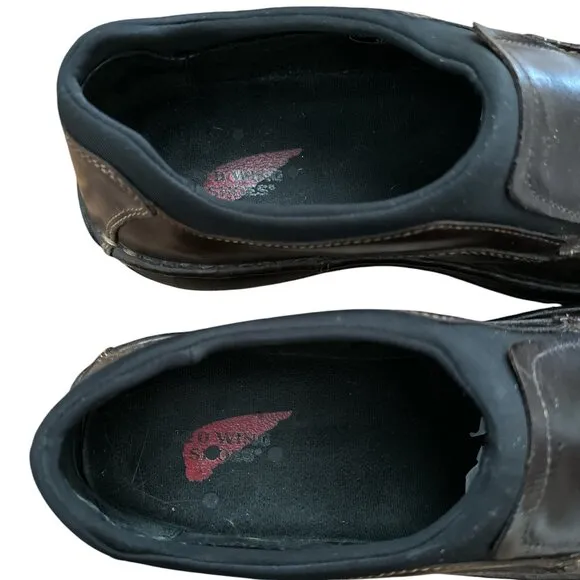 Red Wing Leather Slip on Shoes Men's size 11.5 Style 4054 Brown Slip Resistant