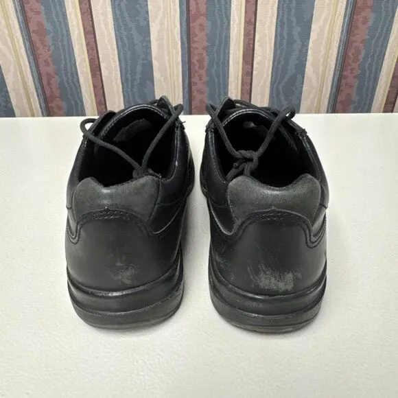 Red Wing Mens Size 9 D Leather Oxford Work Shoes Black Slip-Resistant 8636
