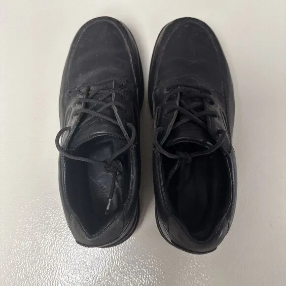 Red Wing Mens Size 9 D Leather Oxford Work Shoes Black Slip-Resistant 8636