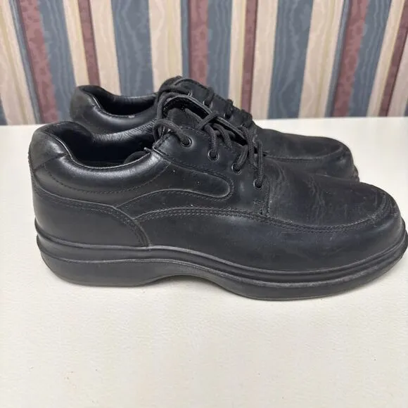 Red Wing Mens Size 9 D Leather Oxford Work Shoes Black Slip-Resistant 8636