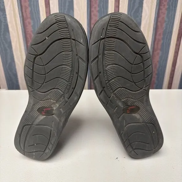Red Wing Mens Size 9 D Leather Oxford Work Shoes Black Slip-Resistant 8636