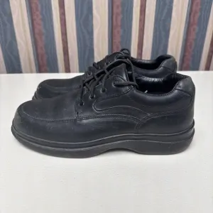 Red Wing Mens Size 9 D Leather Oxford Work Shoes Black Slip-Resistant 8636