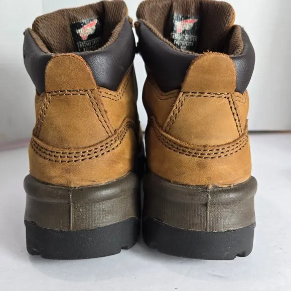 Red Wing Women's Size 8.5 Brown Work Boots Steel Toe Waterproof Slip Resistant