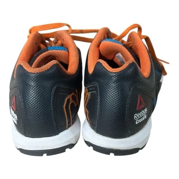 Reebok CF74 Men Shoes Cross Fit Sneakers Running Black Blue Orange Size 6.5