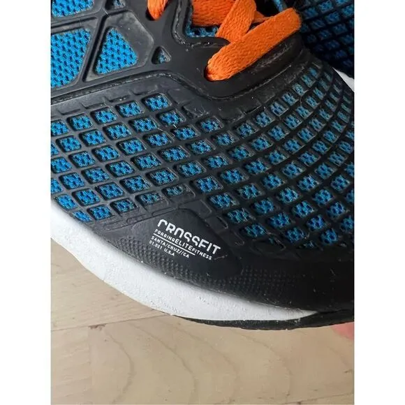 Reebok CF74 Men Shoes Cross Fit Sneakers Running Black Blue Orange Size 6.5