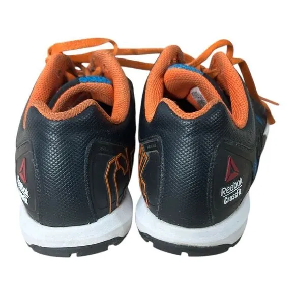 Reebok CF74 Men Shoes Cross Fit Sneakers Running Black Blue Orange Size 6.5