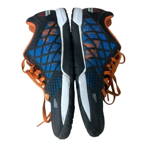 Reebok CF74 Men Shoes Cross Fit Sneakers Running Black Blue Orange Size 6.5