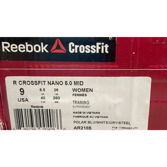 Reebok Crossfit Nano 5.0 MidWomen Cross Training Workout Shoes Size 9 New NIB