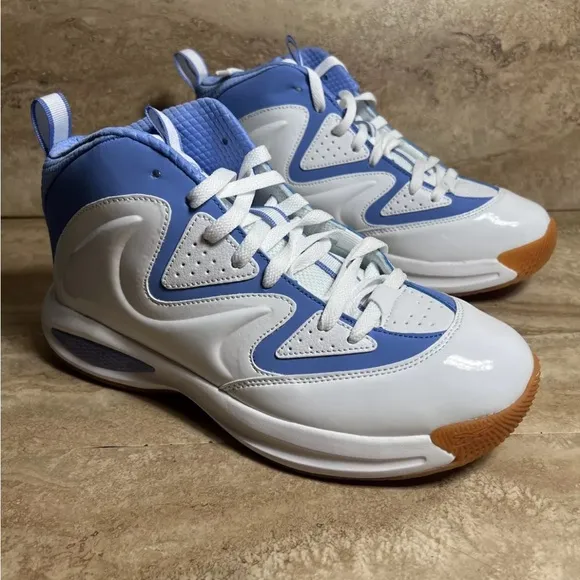 Reebok Galaxy1 White Blue Patent Leather Basketball Shoes Mens Size 8-13