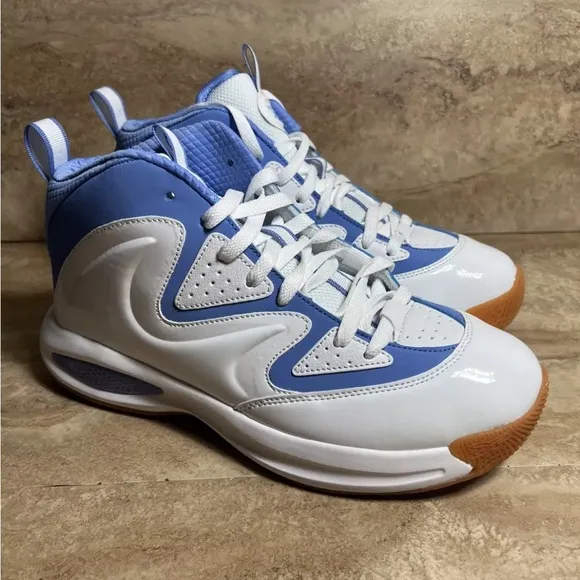 Reebok Galaxy1 White Blue Patent Leather Basketball Shoes Mens Size 8-13