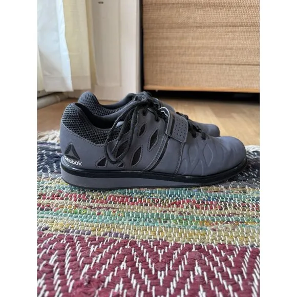 Reebok Lifter PR 22mm Men's Cross Trainer Gray Weightlifting Shoes 10.5
