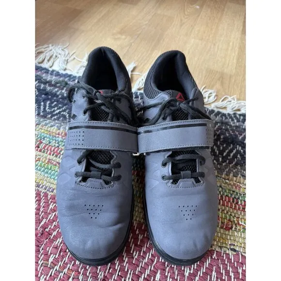 Reebok Lifter PR 22mm Men's Cross Trainer Gray Weightlifting Shoes 10.5