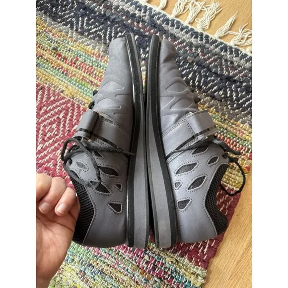 Reebok Lifter PR 22mm Men's Cross Trainer Gray Weightlifting Shoes 10.5