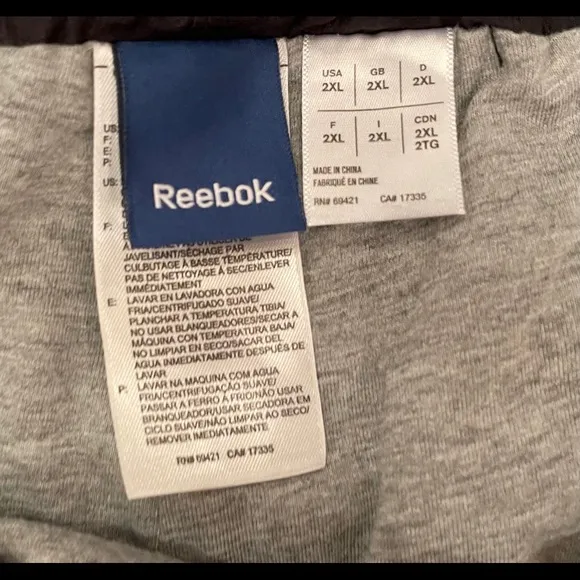 Reebok Men’s 2XL Sport Athletic Pants