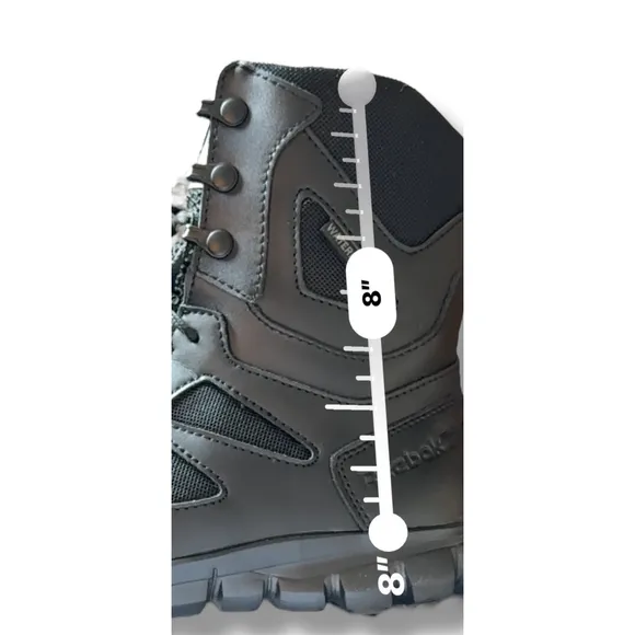 Reebok Mens Tactical Waterproof 8&quot; Sublite Cushion Work Boots 9W men 11 women's