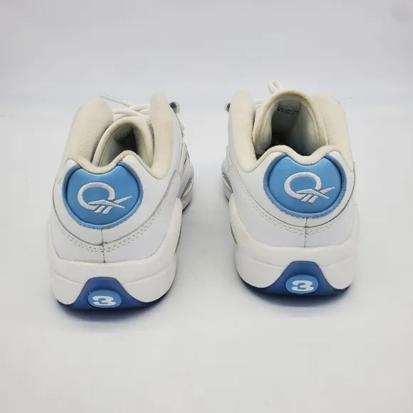 Reebok Shoes Men 6 Question Low Iverson Patent Leather Baby Blue Toe FY2345