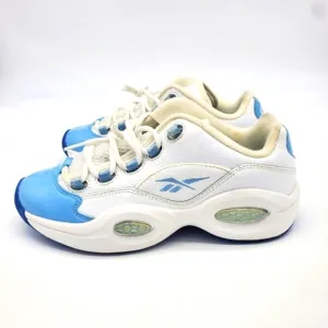 Reebok Shoes Men 6 Question Low Iverson Patent Leather Baby Blue Toe FY2345