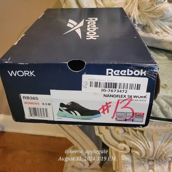 Reebok Work Nanoflex TR Work Athletic  Memory Foam Tech Slip Resistant  Mesh #13