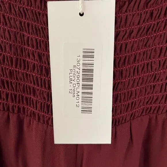 Reformation Juliette Dress in Plum Size 12