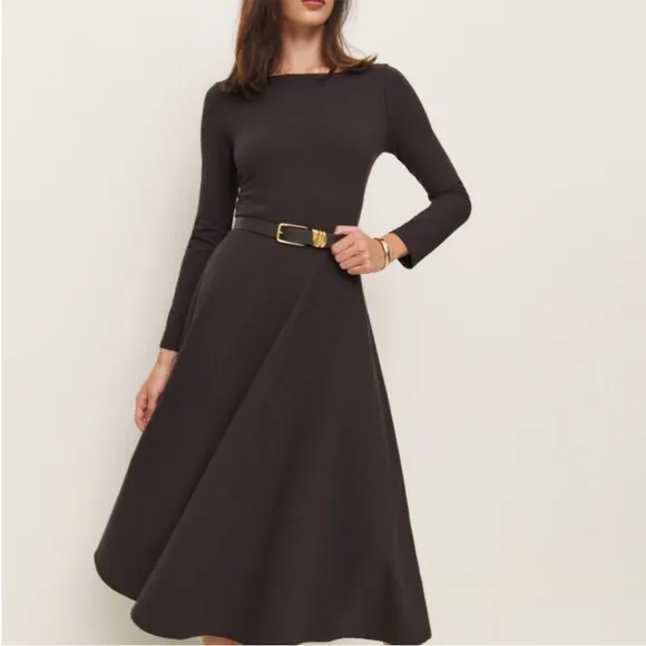 Reformation Wiley Knit Dress in Black