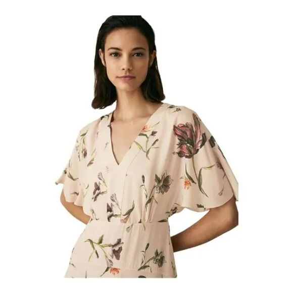 Reiss Floral Printed Day Dress Size 4