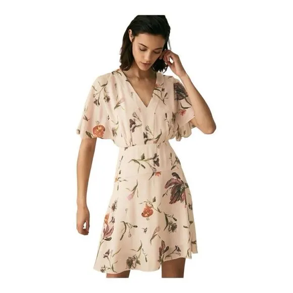 Reiss Floral Printed Day Dress Size 4