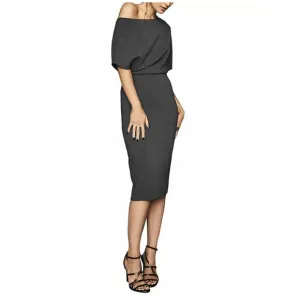 Reiss Madison Dress Off Shoulder Gray Size 2