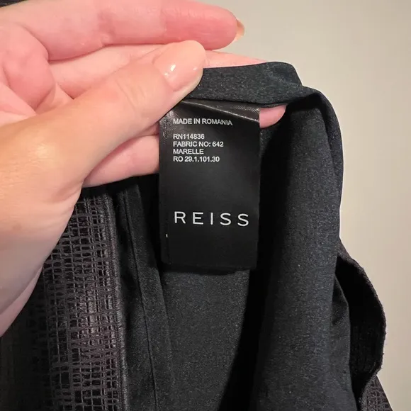 REISS Marelle Textured Pleated-Skirt Dress Women’s Size 2