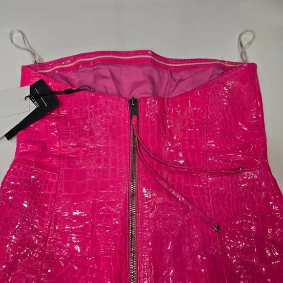 Retrofete Kimora Leather Dress in Paradise Pink