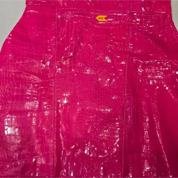 Retrofete Kimora Leather Dress in Paradise Pink