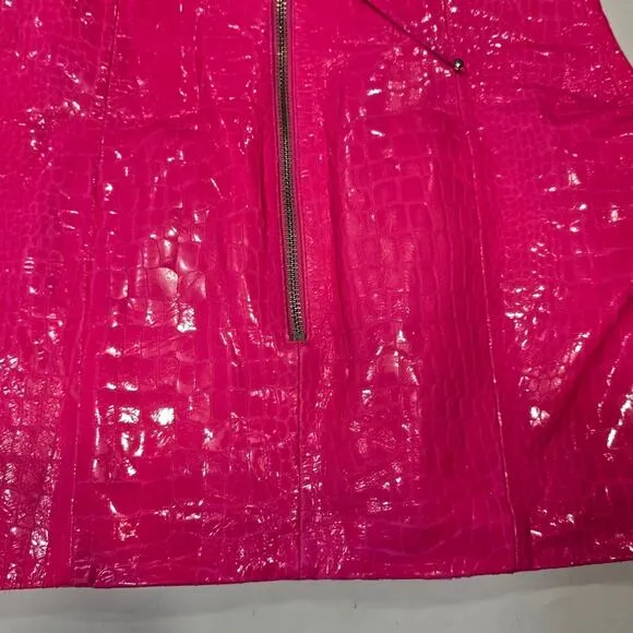 Retrofete Kimora Leather Dress in Paradise Pink