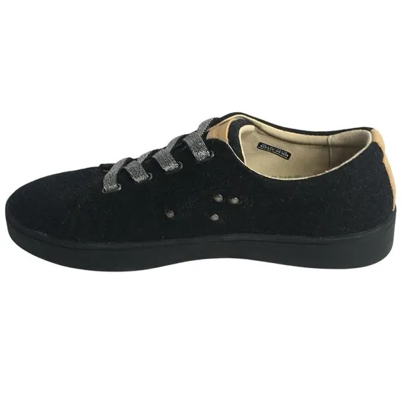 Revitalign Women's Malibu Sparkle Black Slip On Orthopedic Sneakers Size 8.5