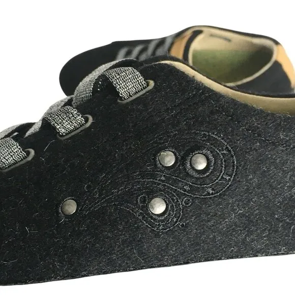 Revitalign Women's Malibu Sparkle Black Slip On Orthopedic Sneakers Size 8.5