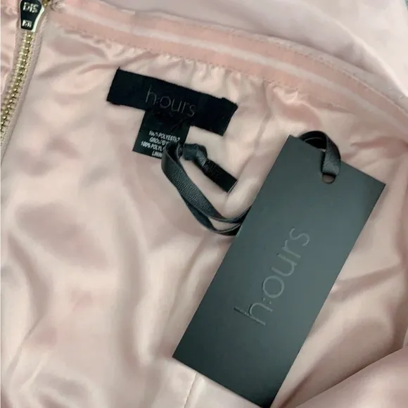REVOLVE h:ours Mirabelle Blush Dress Nude Gloss Size L
