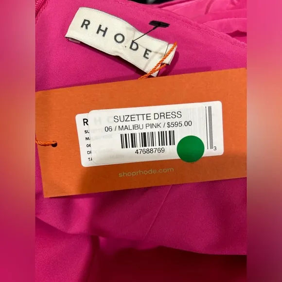 Rhode Suzette Dress in Malibu Pink NWT