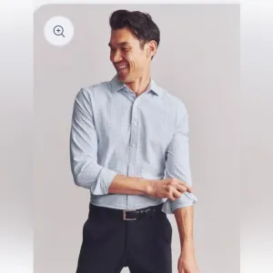 Rhone - State of Mind Shirt - Slim Fit - Light Blue/Black Mini Windowpane