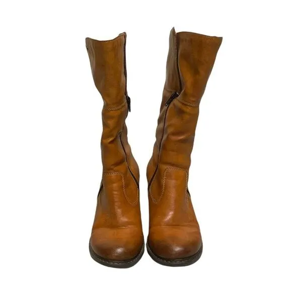 RIEKER Tall Heeled Winter Boots Brown 37