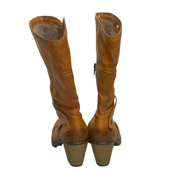 RIEKER Tall Heeled Winter Boots Brown 37